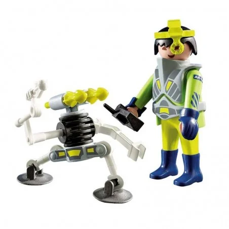 Agente Espacial Playmobil com Robô