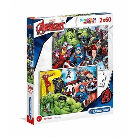 Puzzle 2x60 peças Marvel Avengers