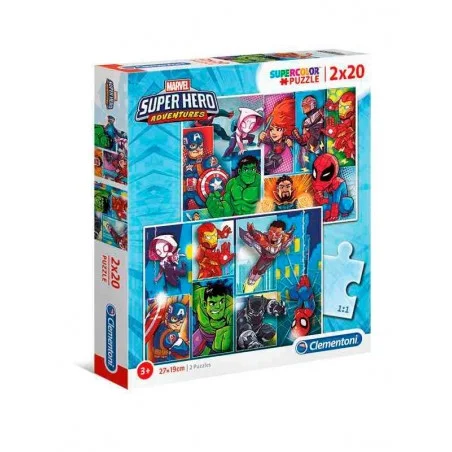 Puzzle 2x20 peças Super-heróis