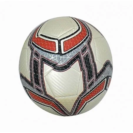 Bola de futebol de couro prateado