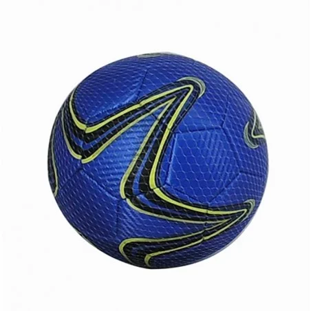 Bola de futebol de couro azul