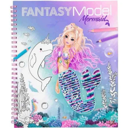 Livro para colorir de sereia Fantasy Model