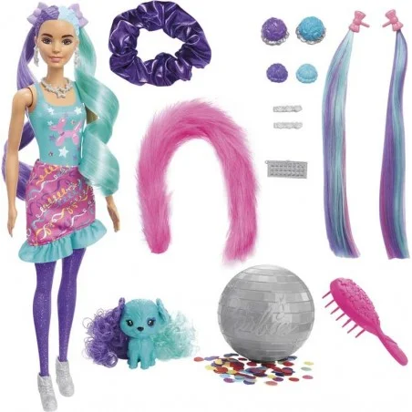 Balões de penteados Color Reveal Barbie