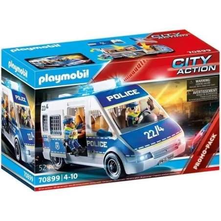 Carro de polícia de ação Playmobil City com luz e som