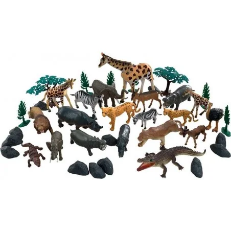 Cubo 30 Figuras de Animais Selvagens
